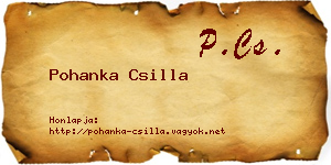 Pohanka Csilla névjegykártya